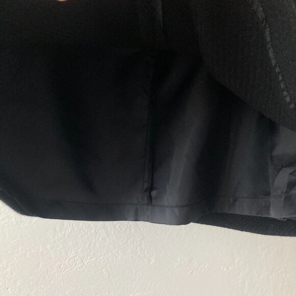 Vintage Eddie Bauer Wool Blend Black Mini Skirt Preppy Academia Career 10 TALL - Picture 3 of 7